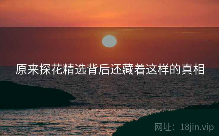 原来探花精选背后还藏着这样的真相  第2张