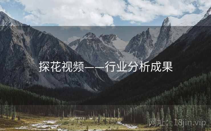探花视频——行业分析成果
